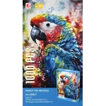 بازل طلاء ببغاء الحبر (Parrot Ink Painting) - 1000 قطعة - مقاس 700x500 مم - فن تجريدي للكبار والمراهقين 14+ - ماي دولي
