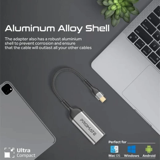 محول USB-C إلى HDMI 8K@60Hz شريحة VMM7100، عرض النطاق الترددي الأقصى 48Gbps، طول الكابل 5 سم/10 سم من بروميت - برو مات - Image 2