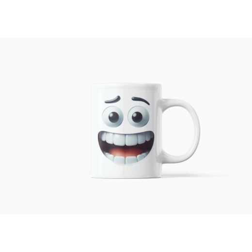 كوب سيراميك بطبعة وجه مضحك سعة 11 أونصة - بي كرافتّي - Image 2