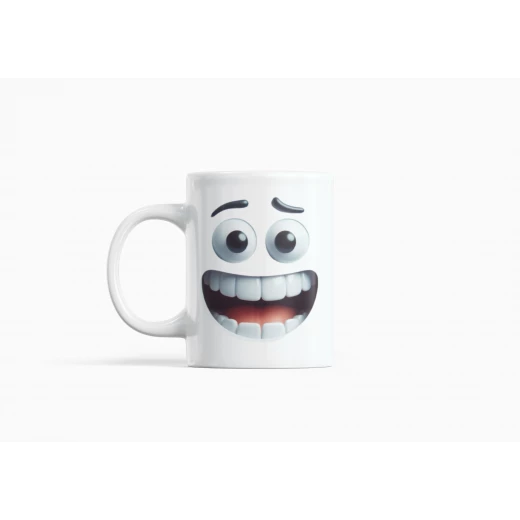 كوب سيراميك بطبعة وجه مضحك سعة 11 أونصة - بي كرافتّي - Image 3