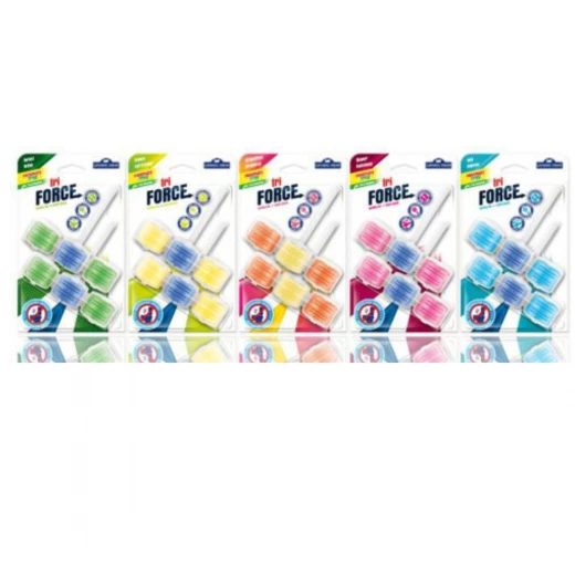 Tri FORCE Toilet Rim Block 3 in 1 Hygiene Cleanliness foaming Intense Flower FRESH 2PCS 90 G - Force - Image 4