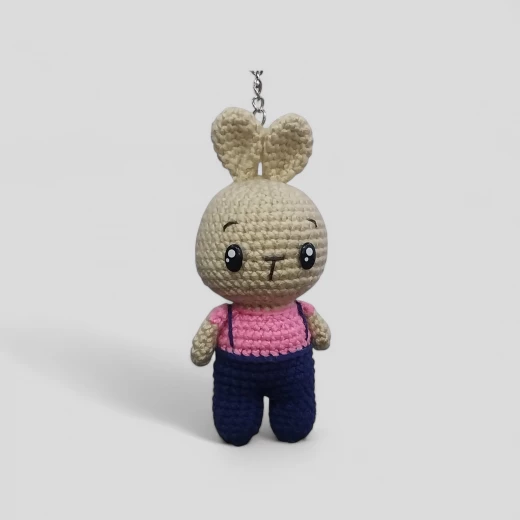 Amigurumi rabbit keychain 13cm long Amigurumi rabbit keychain 13cm long