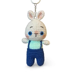 Amigurumi rabbit keychain 13cm long