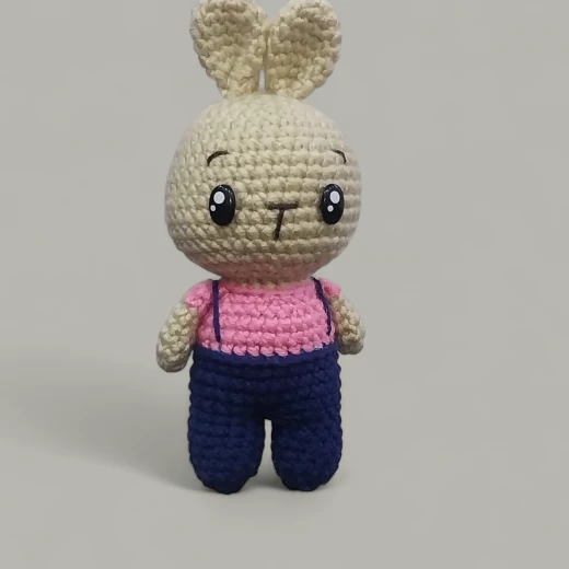 Amigurumi rabbit keychain 13cm long - Cuteyarns - Image 2