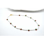 Cherry necklace, fruit choker, handmade beaded necklace, cute summer jewelry, seed bead choker, cherry bead necklace, gifts for her - Tuleen Accesorios