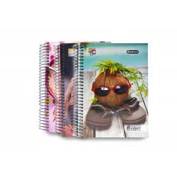 دفتر جامعي 6 مواضيع غلاف مقوى