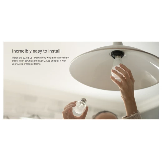 EZVIZ LB1-Color Dimmable Wi-Fi LED Bulb, 806-Lumen Adjustable Brightness, 16 Million Colors, Wi-Fi 2.4 GHz, No Hub Required, Energy-Saving | CS-HAL-LB1-LCAW - Ezviz - Image 5