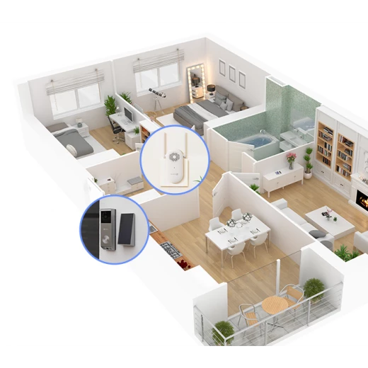 EZVIZ EP3x Pro is a dual-lens battery-powered video doorbell with 2K and 1080p cameras, 32GB storage, solar panel, night vision, and Alexa/Google support - Ezviz - Image 2