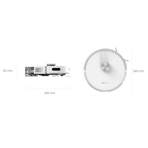 EZVIZ RE4 is a smart Robot Vacuum & Mop Combo that cleans efficiently with 4000 Pa suction, LDS LiDAR navigation, mop function, and self-emptying dust bag for hassle-free home cleaning - Ezviz - Image 2