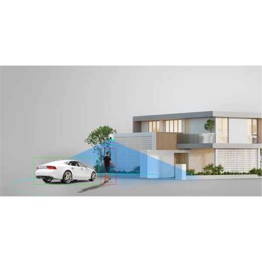 كاميرا ** 8  4** الدوّارة والمائلة توفر فيديو فائق الوضوح بدقة **4** مع تغطية **360 درجة**، واكتشاف ذكي للأشخاص، ورؤية ليلية ملوّنة، وصوت ثنائي الاتجاه، ونظام دفاع نشط لحماية منزل أكثر ذكاءً. - إزفيز - Image 3
