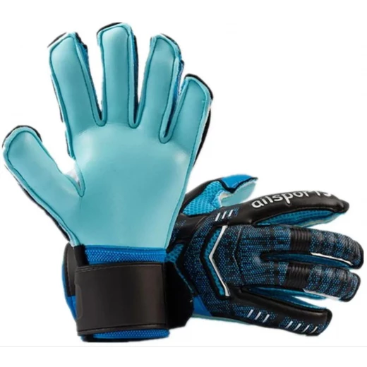 Professional goalkeeper glove with finger protection and a layer of highly grippy latex