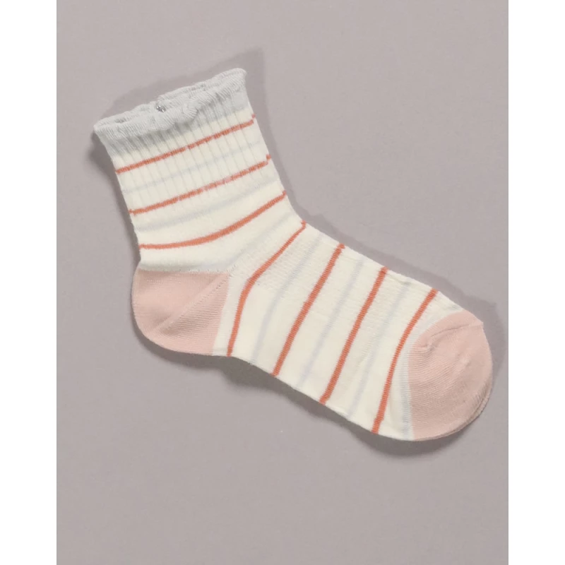 Soft-Toned Striped Ankle Socks - MMSI
