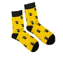 Long Black Cat-Themed Socks