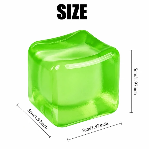 Mochi Ice Cube Squishy Toy – Soft Slow-Rebound Stress Relief Squeeze Cube - Image 2