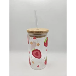 Timeless gifts, a cup with a Strawberry & Hearts design, in its traditional colors, 550 ml ,1 piece