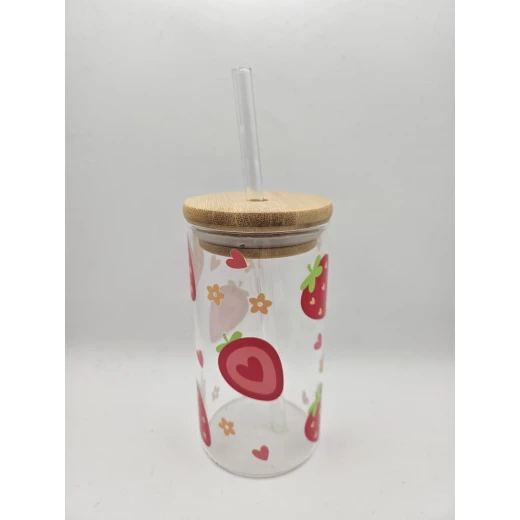Timeless gifts, a cup with a Strawberry & Hearts design, in its traditional colors, 550 ml ,1 piece Timeless gifts, a cup with a Strawberry & Hearts design, in its traditional colors, 550 ml ,1 piece