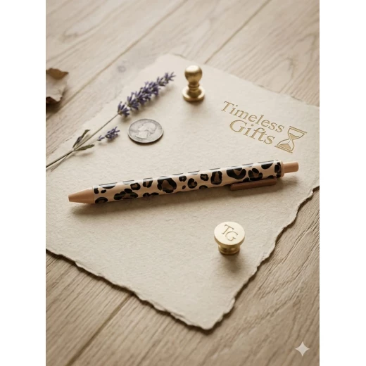 Leopard print ballpoint pen with a stylish and trendy design Perfect for everyday writing, gifting, and adding a bold fashionable touch to your stationery collection - Timeless gifts - Image 2