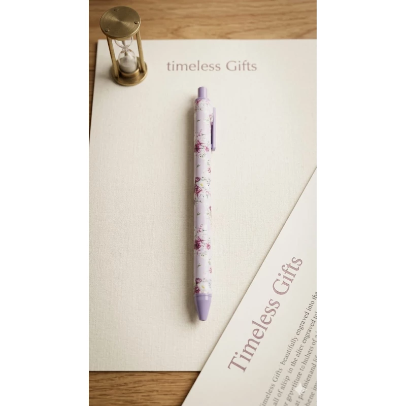 Ballpoint pen with a delicate rose design, featuring an elegant floral style Perfect for everyday writing, gifting, and adding a charming feminine touch to your stationery collection. - Timeless gifts