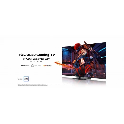تلفزيون TCL الذكي مقاس 55 بوصة بدقة 4K QLED، HDR، Ultra HD، سعة تخزين 32 جيجابايت، Game Master 2.0، دعم Dolby Vision، Google TV، تقنية IQ-Atmos، سطوع 1000 شمعة، IMAX Enhanced، معدل تحديث 144 هرتز، VRR – موديل 55C745 (أسود) – ضمان لمدة سنتين - تي سي ال - Image 8