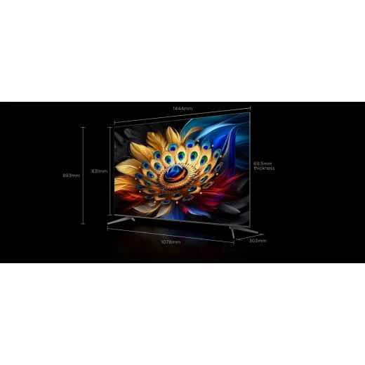 تلفزيون TCL الذكي QLED بقياس 164 سم (65 بوصة) بدقة 4K Ultra HD – Google TV موديل 65C655 (أسود) – ضمان لمدة سنتين - تي سي ال - Image 11