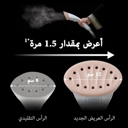 مكواة بخار عمودية باناسونيك 2000 واط، بخار قوي يصل إلى 40 جرام/دقيقة، رأس أوسع 1.5 مرة، خزان قابل للفصل بسعة 1.5 لتر، قفاز، موديل NI-GSG060WTH، مثالية للملابس الرقيقة والملابس الطويلة مثل العباءات، ضمان لمدة سنة واحدة - باناسونيك - Image 2