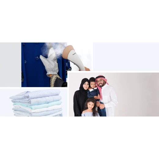 مكواة بخار عمودية باناسونيك 2000 واط، بخار قوي يصل إلى 40 جرام/دقيقة، رأس أوسع 1.5 مرة، خزان قابل للفصل بسعة 1.5 لتر، قفاز، موديل NI-GSG060WTH، مثالية للملابس الرقيقة والملابس الطويلة مثل العباءات، ضمان لمدة سنة واحدة - باناسونيك - Image 7