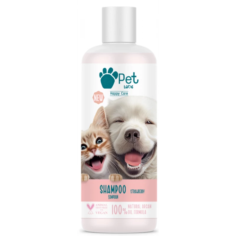 Pet Love Natural Argan Oil Strawberry Shampoo 500ml - Pet love