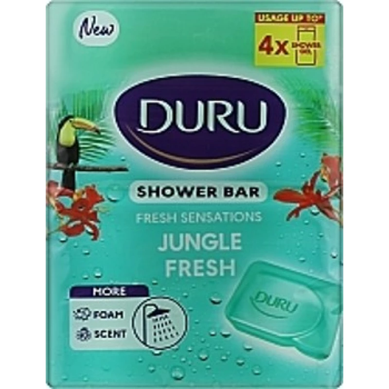 Duru Shower Bar Soap 150gm*4 Jungle - Duru