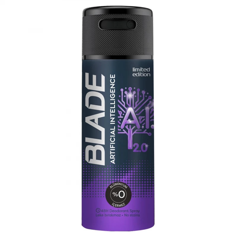 BLADE Deodorant Spray 150ml Long-Lasting Odor Protection, Dermatologically Tested, Aluminum & Paraben Free - Blade