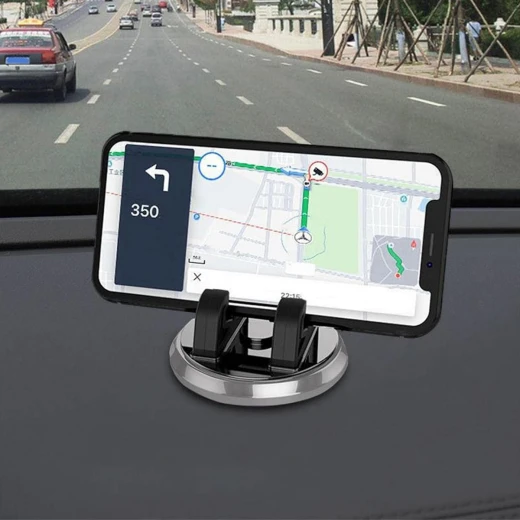 حامل هاتف للسيارة والمكتب والمنزل بدوران 360 درجة، مع سيليكون مانع للانزلاق ولاصق نانو جل  قوي قابل لإعادة الاستخدام، مقاس 7.2 × 7.2 × 4.3 سم () - ألعاب ار اس - Image 8