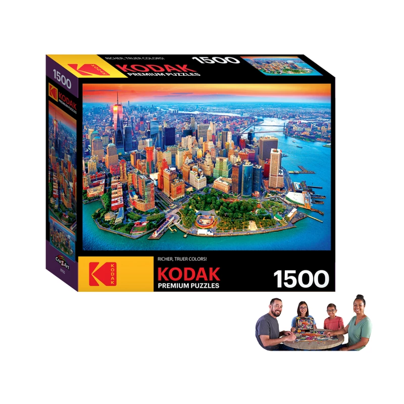 بازل كوداك عالي الجودة منظر آرييل لمانهاتن، مدينة نيويورك -1500 قطعة 10سنوات وأكثر - كوداك