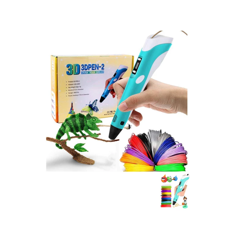 قلم 3 -2 قلم رسم احترافي للطباعة ثلاثية الأبعاد مع خيوط  مقاس 1 × 1.75 مم للنمذجة الإبداعية والتعليم - ألعاب ار اس