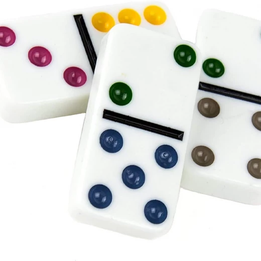 Dominoes Double 6 Color Dot 28 Pcs Great for 2-4 Players - Rs Toys - Image 4