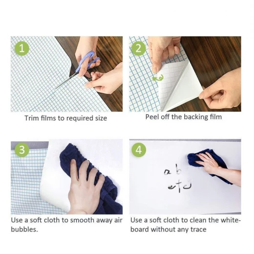 White Board To Stick 45Cm * 200 Cm 1 roll of Whiteboard contact paper & 1 pen - Rs Toys - Image 2