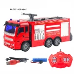 Fire City Rescue Vehicle Water Sprayer Remote Control 1 x car 1 x Charging cable 1 x remote control 1 x battery - Rs Toys