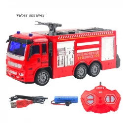 Fire City Rescue Vehicle Water Sprayer Remote Control 1 x car 1 x Charging cable 1 x remote control 1 x battery