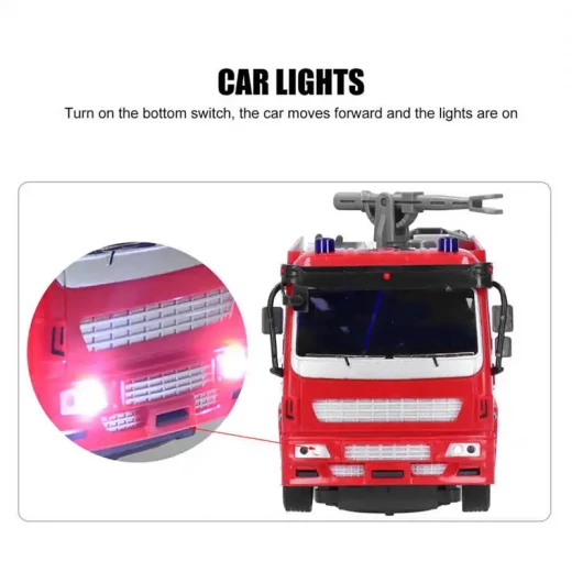 Fire City Rescue Vehicle Water Sprayer Remote Control 1 x car 1 x Charging cable 1 x remote control 1 x battery - Rs Toys - Image 7
