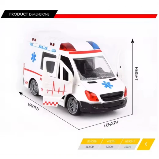 Remote Ccontrol Ambulance Car For kids 3 years & older - Rs Toys - Image 4
