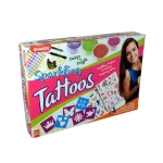 Girl's Dazzle Sparkling Tattoos Creative Body Art Kit Step-by-Step Instructions, Customizable Stencils, Glitter, Body Jewels, and Long-Lasting Temporary Tattoos Ages 5+ - Rs Toys