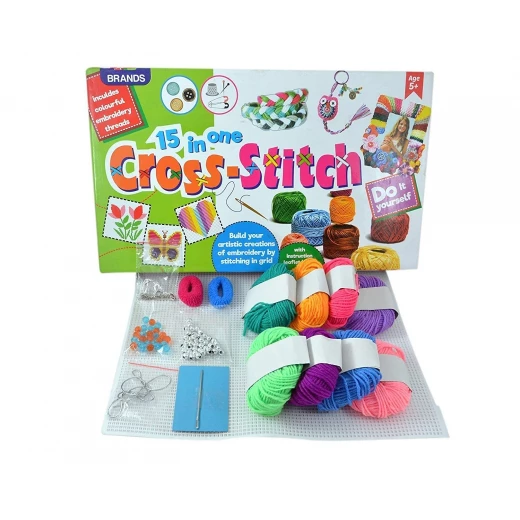 15 in1 Cross Stitch Kit for Kids Learn Basic Stitching Techniques with Colorful Patterns, Boost Creativity, Educational & Fun Crafting Set for Children 15 in1 Cross Stitch Kit for Kids Learn Basic Stitching Techniques with Colorful Patterns, Boost Creativity, Educational & Fun Crafting Set for Children