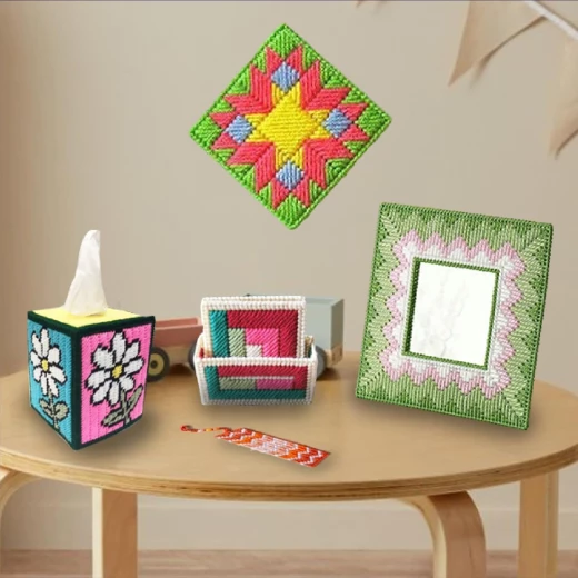 15 in1 Cross Stitch Kit for Kids Learn Basic Stitching Techniques with Colorful Patterns, Boost Creativity, Educational & Fun Crafting Set for Children - Play Craft - Image 7