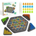 Chain Geometric Chess Game 2 Player & Multiplayer Rubber Band Strategy Game for Family Fun, Problem-Solving & Skill Development Perfect for Parties, Picnics, and Holidays - Rs Toys