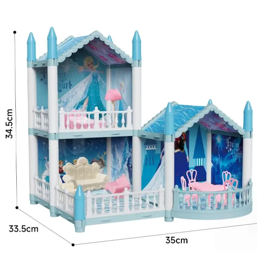 Dream Garden Villa Doll House Playset 88 Piece Dollhouse with Furniture and 3 Rooms for Girls Ages 5+ (GGJ-043), Safe ABS Material with Smooth Edges - Rs Toys - Image 4