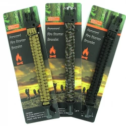 Paracord Survival Bracelet with Fire Starter Unravels to 7 Feet (2.13m) of Strong Paracord Ideal for Camping, Hiking, Fishing, Hunting & Outdoor Adventures