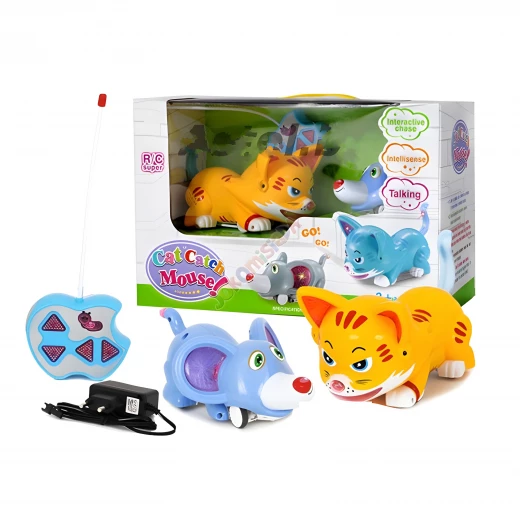 Smart Cat & Mouse Interactive Toy Remote Control Chase Game with Lights, Sounds & Music Fun Toy for Kids Ages 3+ Smart Cat & Mouse Interactive Toy Remote Control Chase Game with Lights, Sounds & Music Fun Toy for Kids Ages 3+
