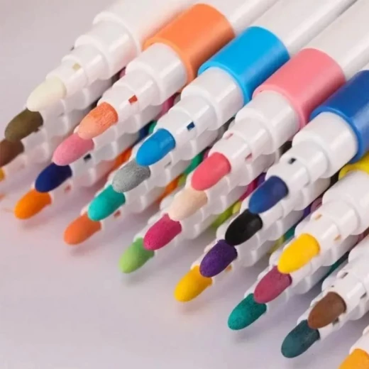 Chosch Acrylic Marker Set 24 Colors (CS-M02-24) High-quality ink Safe for health Ideal for any surface painting - Rs Toys - Image 5