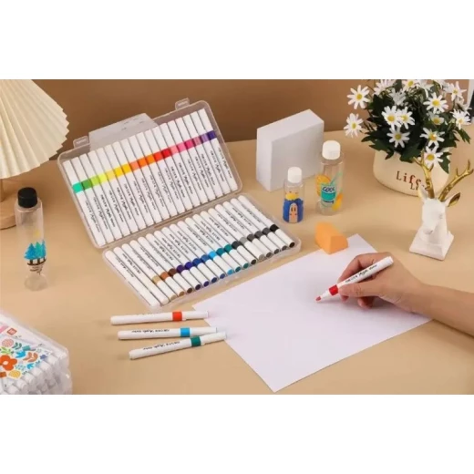 Chosch Acrylic Marker Set 24 Colors (CS-M02-24) High-quality ink Safe for health Ideal for any surface painting - Rs Toys - Image 3