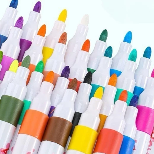 Chosch Acrylic Marker Set 24 Colors (CS-M02-24) High-quality ink Safe for health Ideal for any surface painting - Rs Toys - Image 2