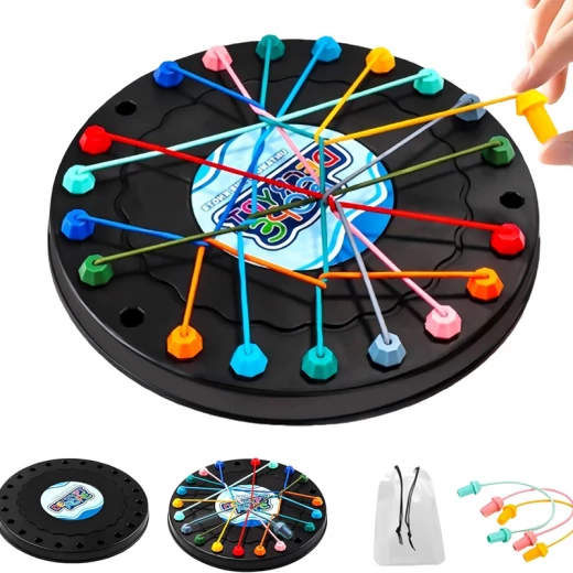 Rope Unite Challenge Board Game , Brain Boosting Rope Puzzle Games, Rope Untangling Board Game, Interactive Rope Knots Challenge Game, Colorful Twisted Rope Sorting Board Game for Family (CZ-010C-RS)) - Rs Toys - Image 8