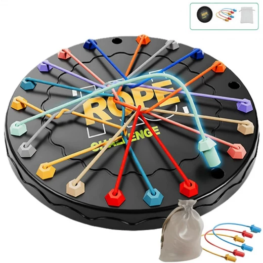 Rope Unite Challenge Board Game , Brain Boosting Rope Puzzle Games, Rope Untangling Board Game, Interactive Rope Knots Challenge Game, Colorful Twisted Rope Sorting Board Game for Family (CZ-010C-RS)) - Rs Toys - Image 7